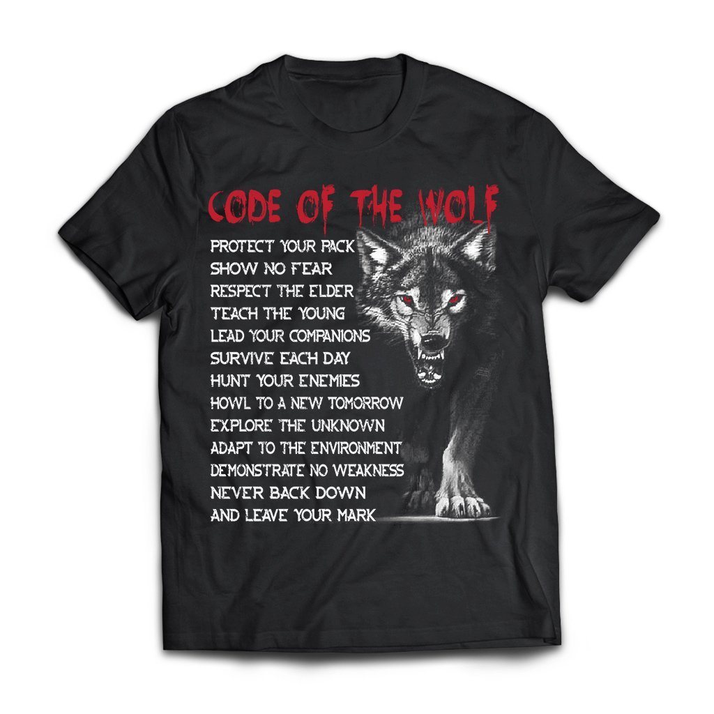American made, Viking T-shirt, Code Of Wolf, Back